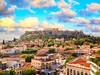Řecko-poznávací zájezd-panorama Atén s náměstím Monastiraki a kopcem Akropole